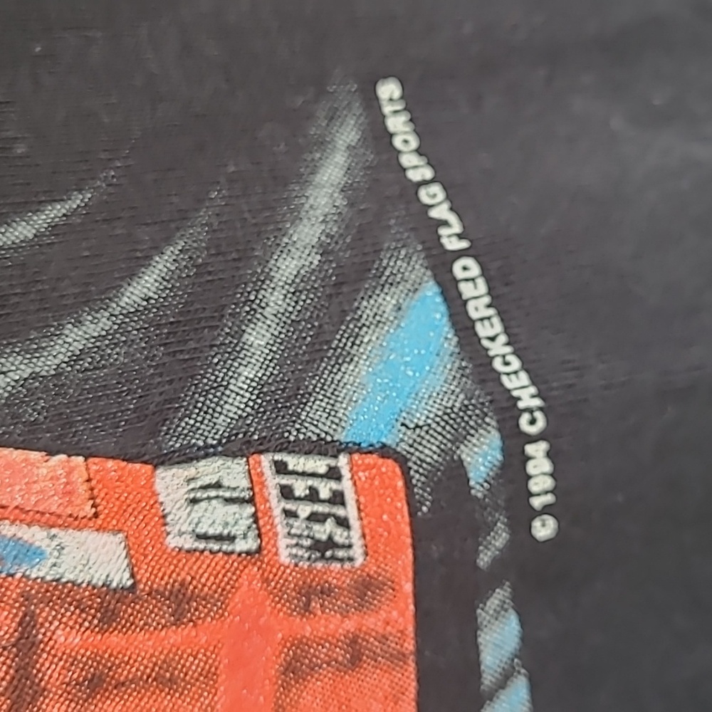 BILL ELLIOT Bud King‎ of Beers Nascar Black Red Cotton Mens T Shirt 2XL VTG 90s - Picture 5 of 9